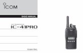 UHF TRANSCEIVER i41PRO - Icom Australia€¦ · the IC-41PRO UHF transceiver. ... vii.UHF CB repeaters extend the operational range of your ... • Hold down for 2 seconds to display
