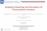 Analytical Modeling and Simulation of Thermoelectric … · Thermomechanical Device Simulation ... A high-level strategy for semi-empirical modeling and numerical simulation tools