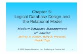 Chapter Chapter 55:: Logical Database Design and …is.cba.edu.kw/433/Handouts/ch05.pdfLogical Database Design and the Relational Modelthe Relational Model Modern Database Management