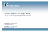 Indian Pharma –August 2015 - PhillipCapitalbackoffice.phillipcapital.in/Backoffice/Researchfiles/PC_-_Pharma... · Sun pharma leads amongst Indian peers in US Derma market though