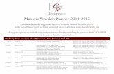 Music in Worship Planner 2014-2015 - choristersguild.org · CGA1333 Say Amen, Somebody, Page (SATB) ... (SATB) CGB716 O Love How Deep O Wondrous Type, Moklebust (L2-) Transfiguration