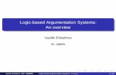 Logic-based Argumentation Systems: An overvie · Argumentation as a cognitive process Use of Arguments Humans use argumentation in their daily life in order to evaluate information