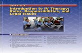 CHAPTER Introduction to IV Therapy: Roles ...samples.jbpub.com/9781449641580/9781449641580_CH01.pdf · Introduction to IV Therapy: Roles, Responsibilities, and ... their homeostatic