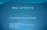 ESTABLISHING RISK BOUNDARIES - Caribbean · PDF fileFocuses on higher returns and risks. Anticipates « newer » risks, capitalizes on them, optimizes the risk/return relationship.