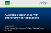 Australia’s experience with energy provider …€™s experience with energy provider obligations Margaret Sniffin ... (VEET) Energy Efficiency ... Improving efficiency of application