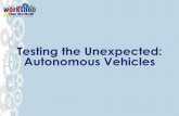 Testing the Unexpected: Autonomous Vehicles · •45-day public comment period •Formal public hearing •15-day public comment period •Regulations approved and adopted in May