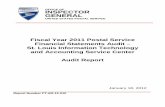 FT-AR-12-010 - FY 2011 Postal Service Financial Statements ... · Fiscal Year 2011 Postal Service Financial Statements Audit ... St. Louis Information Technology . and Accounting
