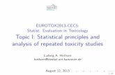 EUROTOX2013-CEC5: Statist. Evaluation in … examplesI-Example I: Continuous endpoints I The data of a 13 weeks feeding study on Sodium dichromate dihydrate in F344 Rats was downloaded
