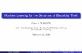 Machine Learning for the Detection of Electricity Theft · Computing Applications and Technologies (BDCAT 2016), Shanghai, China, 2016. Patrick GLAUNER ML for Electricity Theft Detection