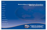 Securities Litigation Brochure - Troutman Sanders LLP · Defense of Actrade Financial Technologies, ... Pediatric Services of America Securities Litigation U.S. District Court for