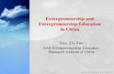 Entrepreneurship and Entrepreneurship Education in …ec.europa.eu/assets/eac/youth/events/documents/entrepreneurship... · Entrepreneurship and Entrepreneurship Education in China