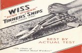 Wiss: 'High-Power' Tinners' Snips - jwissandsons.comjwissandsons.com/1940s/tinners-snips-1941.pdf · WI S S NEW BULLDOG SNIP FOR HEAVY DUTY Precision Ground. Inlaid Crucible Steel