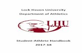 Lock Haven University Department of Athletics - Amazon S3€¦ · 4 Athletic Mission Consistent with the student-centered educational mission of Lock Haven University, intercollegiate