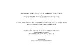 BOOK OF SHORT ABSTRACTS POSTER PRESENTATIONS · BOOK OF SHORT ABSTRACTS - POSTER PRESENTATIONS ... Modelling and simulation of a chemical air scrubber for ammonia ... Impact of GLOBALG.A.P…
