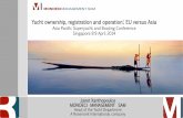 Yacht ownership, registration and operation EU versus …€¦ · Yacht ownership, registration and operation: EU versus Asia Asia Pacific Superyacht and Boating Conference Singapore