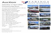 Auction - Yaringa Boat Harbour – Marina Berths, Boat ... · 11 Lots to be auctioned on-site at Yaringa oat Harbour. (Most items unreserved.) 1 Lumeah Road, Somerville. Lot 1 32ft