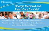 Georgia Medicaid and PeachCare for Kids · Georgia Medicaid and PeachCare for Kids® 1 Mission The Georgia Department of Community Health ... Integrated Eligibility System (IES) •Call