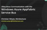 Windows Azure AppFabric Service Busdownload.microsoft.com/download/2/8/0/280E4EC3-573D-4980-A5BA... · Windows Azure AppFabric Service Bus ... WCF Bindings • Primary ... • In-depth
