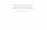 Sequences and Series: An Introduction to Mathematical …engelwar/MathS305/Sequences and Series Te… · Sequences and Series: An Introduction to Mathematical Analysis by Malcolm