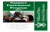 Summer Enrichment Program - education.wm.edu · SEP INTERNET ACCEPTABLE USE PROCEDURES & AGREEMENT Summer 2018 • Williamsburg, VA . STUDENT RECOMMENDATION FORM Summer 2018 • …