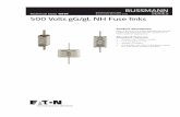 10164 Supersedes December 2016 SERIES 500 Volts … · 10 Technical Data 10164 Effective October 2017 500 Volts gG/gL NH Fuse links EATON Time-current curves - NH Size 000 T i m e