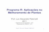 Programa R: Aplicações no Melhoramento de Plantas · Curso R - Prof. Luiz A. Peternelli - CBMP, 2011 Objetivo do mini curso • O objetivo deste curso não é tão somente ensinar