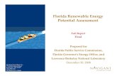 Florida Renewable Energy Potential Assessment · Florida Renewable Energy Potential Assessment ... steam cycle of a combined cycle plant Solar Solar Water ... the number power plants