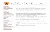 Our Savior’s Lutheran Church Our Savior’s Newsletter · 7/7/2018 · Secretary—Janice Cunningham ... Kim McCracken brought information on first aid and CPR training. The company