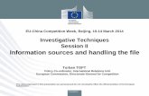 Investigative Techniques Session II Information sources ... 1-Torben-EN.pdf · prior to or after dawn raid! ... throughout the procedure . Exceptionally triangular meetings: • DG