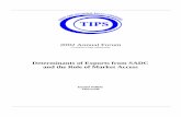 Determinants of Exports from SADC and the Role of … · Determinants of Exports from SADC and the Role of Market Access Daniel Ndlela ZimConsult. TABLE OF CONTENTS 1. ... imports,