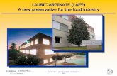 LAURIC ARGINATE (LAE A new preservative for the food industry Vedeqsa.pdf · A new preservative for the food industry . ... • Application of 200 ppm of LAE in meat products ...