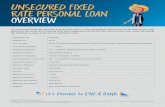 UNSECURED FIXED RATE PERSONAL LOAN OVERVIEW · Our unsecured fixed rate personal loan lets you lock in a low, competitive interest rate at the start of your loan giving you the certainty