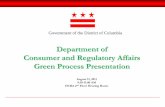 Department of Consumer and Regulatory Affairs Green ... · Consumer and Regulatory Affairs Green Process Presentation ... construction permit application reviewer, ... Electrical,