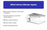 Wind driven Ekman layers - Daniel L. Rudnickchowder.ucsd.edu/Rudnick/SIO_219_files/Ponte.pdf · Wind driven Ekman layers •Momentum balance and mass transport •Classical theory
