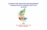 ADMINISTRATIVE TRAINING INSTITUTE MYSORE - … · Industrial Disaster Management 01 ... around T. Narasipur and Nanjangud in Mysore District ... District/Area specific disaster training