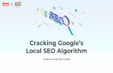 Local SEO Algorithm Cracking Google’s · Google Posts Google Q&A Your Business Info on Other Sites Reviews & Adwords Brand Targeting Starts 33% decline in organic & Adwords Brand