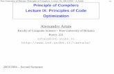 Principle of Compilers Lecture IX: Principles of Code ...tinman.cs.gsu.edu/~raj/4340/artale/slide12.pdf · Free University of Bolzano–Principles of Compilers. Lecture IX, 2003/2004