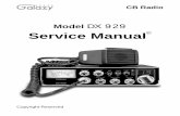 Model DX 929 Service Manual - CB .- 3 - CHAPTER 2 DX 929 OPERATION Figure 2-1 Front Panel 2.0 INTRODUCTION