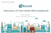 Extensions of Time Under NEC3 Explained! · Background • All main options of the NEC3 ECC contain the same provisions for assessing delays as part of the compensation event process.