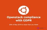 with GDPR Openstack compliance - fosdem.org · Vulnerability Managed Openstack Projects barbican (Barbican (Key Manager service)) castellan-ui (Barbican (Key Manager service)) python