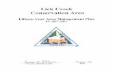2017 Lick Creek Conservation Area Management Plan · 2017 Lick Creek Conservation Area Management Plan Page 4 IV. Area Restrictions or Limitations A. Deed Restrictions or Ownership