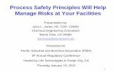 Process Safety Management - PIBA · 1 Process Safety Principles Will Help Manage Risks at Your Facilities Presentation by: Jerry L. Jones, PE, CSP, CHMM. Chemical Engineering Consultant