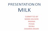 PRESENTATION ON MILK - miet.ac.in · sales of different chocolate brands . ... There is no significant difference among the consumer of ... PREFERENCE COW PRODUCED 36 ...