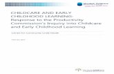 CHILDCARE AND EARLY CHILDHOOD LEARNING: … · Childcare and early childhood learning: ... The role of government in early childhood education and ... Inquiry based upon a number