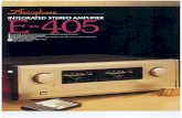 accuphase.comaccuphase.com/cat/e-405en.pdf · 2008-12-25 · ccu ase INTEGRATED STEREO AMPLIFIER E-405 5-parallel push-pull output stage (170W/channel into 8 ohms) Low-impedance drive