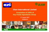 Olam International Limitedolamgroup.com/wp-content/uploads/2011/12/20070827_keyfoods.pdf · This presentation may contain statements regarding the business of Olam International Limited