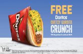 Free Doritos Cheesy Gordita Crunch - Taco Bell · FREE * With the purchase of a combo over $6.49. * Limit one coupon per customer, per visit. All taxes extra. Limited time offer.