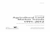 South Dakota Agricultural Land Market Trendsageconsearch.umn.edu/bitstream/123843/2/SD Land Values 2012.pdf · 03-3007-2012 South Dakota Agricultural Land Market Trends 1991–2012