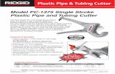 Model PC-1375 Single Stroke Plastic Pipe and Tubing Cutter - The Home Depot€¦ · Tools for Plastic Pipe and Tubing Distributor For the complete selection of the Ridge Tool product