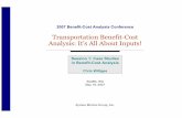 Transportation Benefit-Cost Analysis: It's All About Inputs! · 2 System Metrics Group, Inc. Topics Covered Transportation Benefit-Cost Analysis Cal-B/C Model A Recent Application